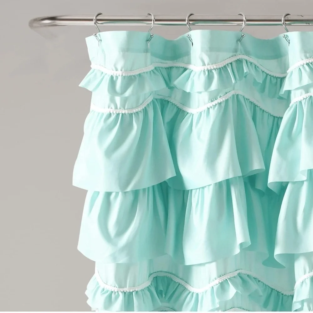 Lush curtain kemmy aqua shower curtain NWT 72x72